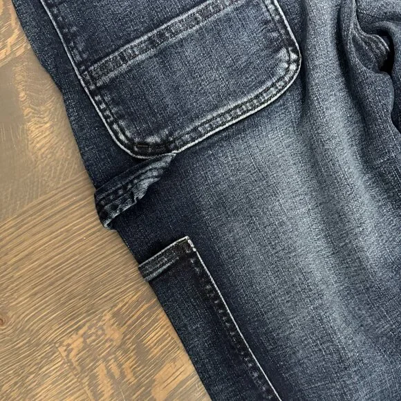 NWT American Eagle Men's Slim Fit Carpenter Jeans - Dark Blue Denim - Size 30x34 - Picture 7 of 9